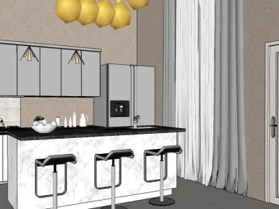 Modern Kitchen 3D model