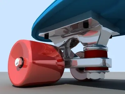 vintage skateboard 3D model