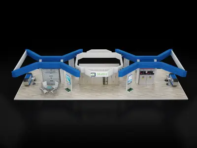 Booth Exhibition Stand a 619b 3D model