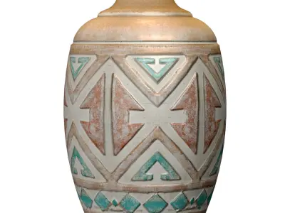 Rustic Southwest Country Nightstand bedside Provence Table Lamp  3D model