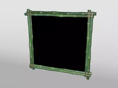 Bamboo Picture Frame Low-poly 3D model