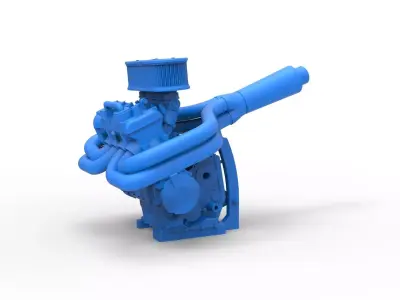 Engine of Ape car proto Scale 1 to 25 3D print model