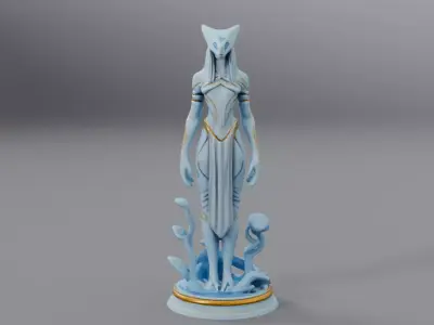 alien statue 3D model