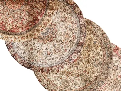 Round carpet 15 3D model