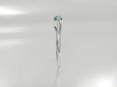 Ocean Whisper Topaz Ring - Free 3D print model Free 3D print model