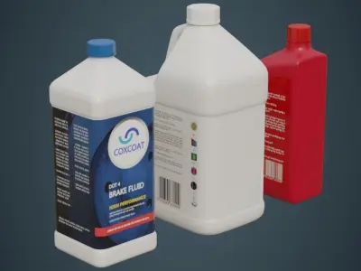 Bottles 1A Low-poly 3D model