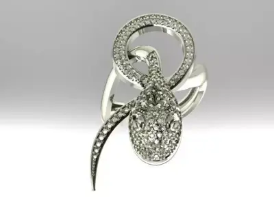 Snake ring 3D print model