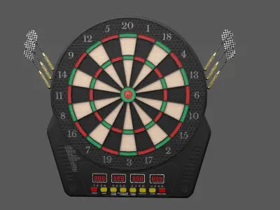 Dart Board Low-poly 3D model