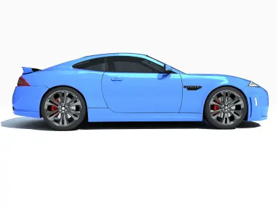 Blue Luxury Car 3D model