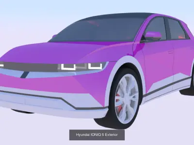 Tesla Juniper and Hyundai Ioniq 3D Model Pack