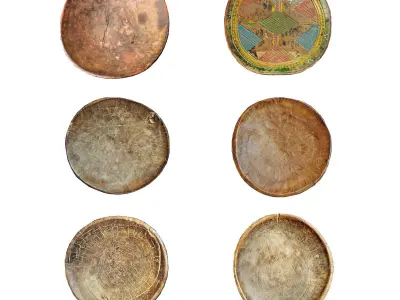 Tribal Wood Decor 3 3D model