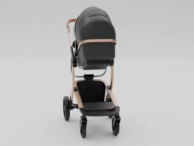 Baby Stollers Low-poly 3D model