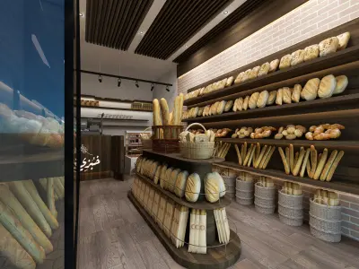 Baker Shop  Low-poly 3D model