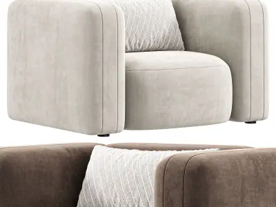 Nara Swivel Chair Gibson Wheat By Highfashionhome 3D model
