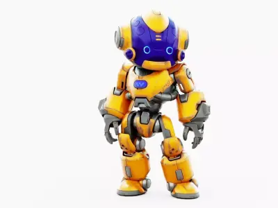 ROBO ZERO-L  Rigged for Unreal Engine - Unity - MIXAMO 3D model
