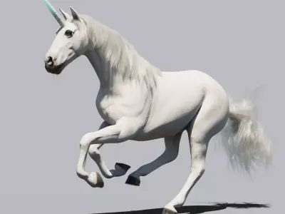 Unicorn animated 3D model