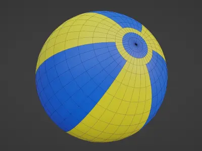 Beach Ball Low-poly 3D model get