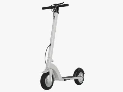 Scooter electric 01 white 3D model