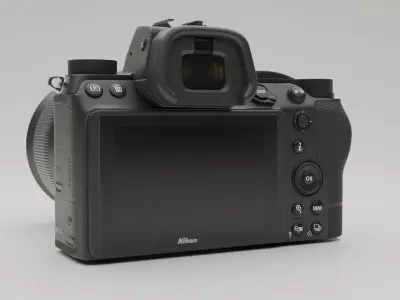 Nikon Camera Low-poly 3D model