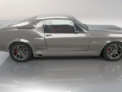 Mustang Eleanor High Poly and Low Poly 3D model