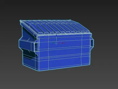 Dumpster garbage  Low-poly 3D model