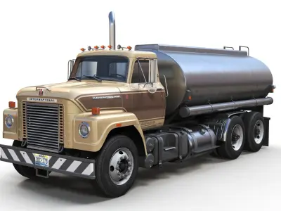 International Fleetstar tanker Low-poly 3D model