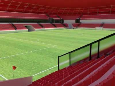 Soccer Stadium Low-poly 3D model