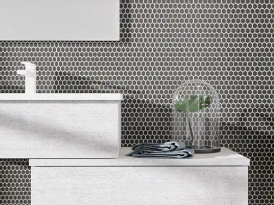 Bathroom furniture set 01 3D model