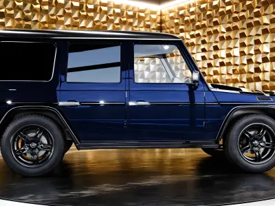 Merdecedes G500 Darkblue Low-poly 3D model