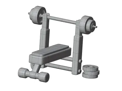 3D Gym and Fitness 3D model