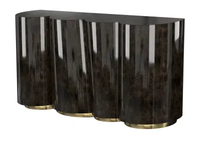 Colonnade Sideboard - Goatskin-Brass 3D model