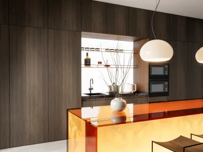 Kitchen Modern interior 82 3D model
