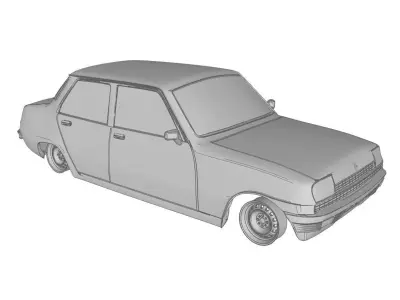Renault 7 set of car parts 3D print model