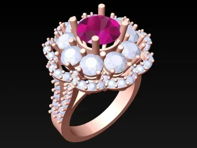Diamond Ring - Womens Rings - N3359 3D print model