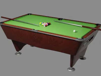 Billiard pool table Low-poly 3D model Low-poly 3D model