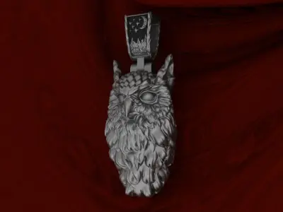 Owl pendant 3D print model