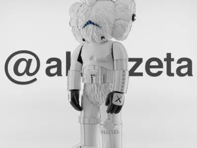 Kaws BFF Stormtrooper Textured Low-poly 3D model