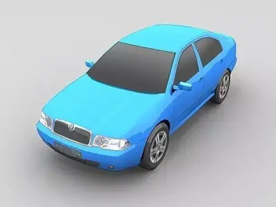 Skoda Octavia Low-poly 3D model