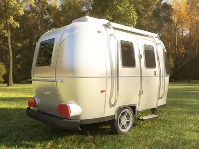 Airstream Sport trailer 2017 Low-poly 3D model