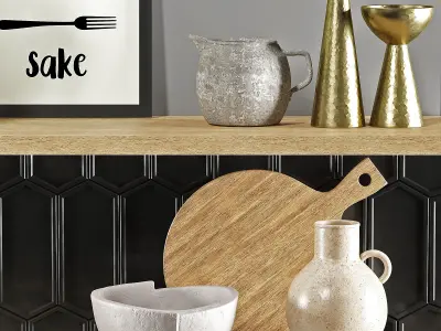 kitchen accessories04 3D model