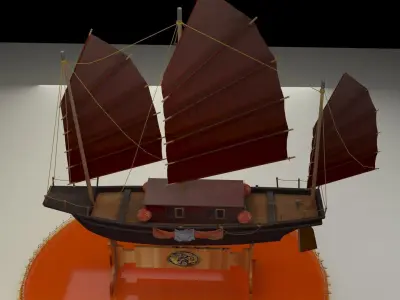 Chinese junk boat 3D model