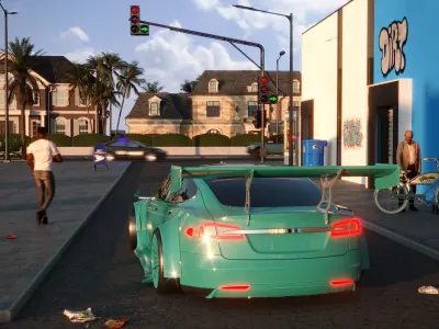 Tesla Model S Tuning  4 COLORS  3D model