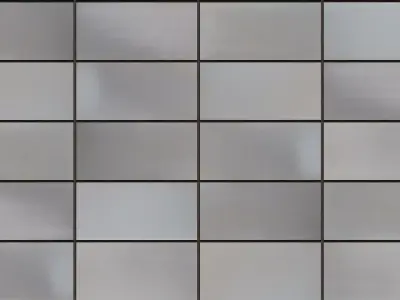 bulding silver tile with squares 3D model