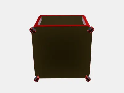 TINGBY Side table on castors 2 Low-poly 3D model