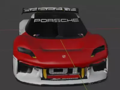 Porsche Mission R Concept 2021 - 3D Racing Car Low-poly 3D model