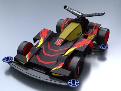 4WD CAR MINI TOY racing 3D model