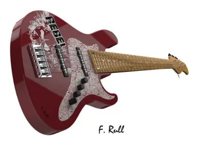 Bajo Electrico de 5 cuerdas Free 3D model