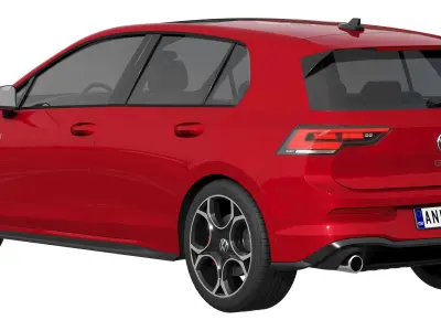 Volkswagen Golf GTI 2024 3D model purchase