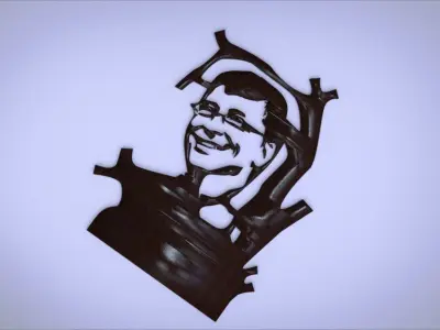 Wall decoration with Gates motif 3D print model