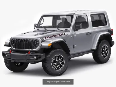 Jeep Wrangler 2024 2-door and 4-door 3D Model Pack